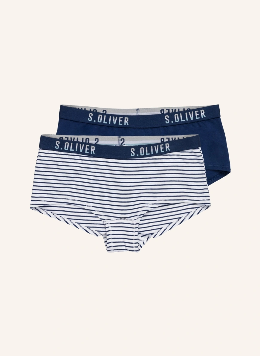 s.Oliver RED 2er-Pack Slips in dunkelblau/ weiss