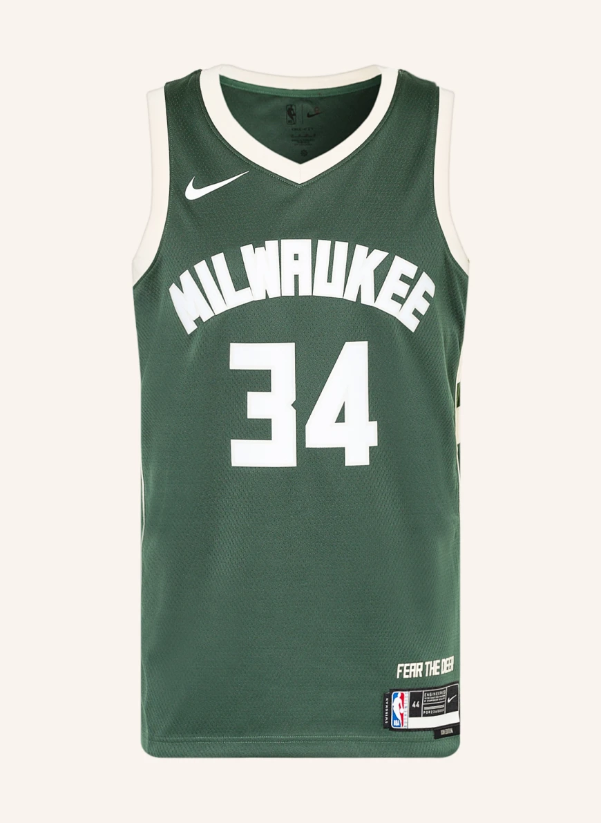 Nike Basketballtrikot SWINGMAN in dunkelgrün/ creme