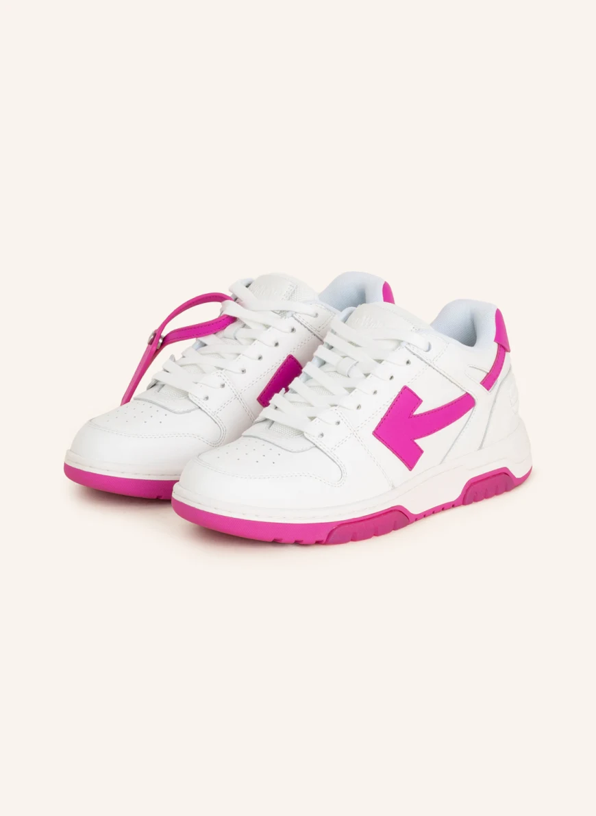 Off-White Sneaker OUT OF OFFICE in weiss/ fuchsia