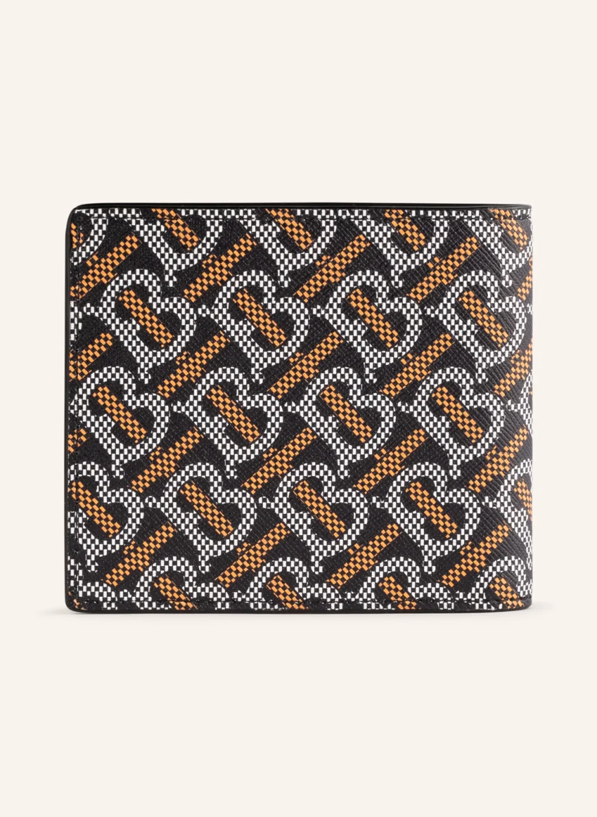 BURBERRY Geldbörse in braun/ weiss/ orange