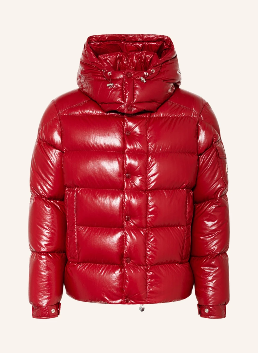 MONCLER Daunenjacke MONCLER MAYA 70 JACKET mit abnehmbarer Kapuze in dunkelrot