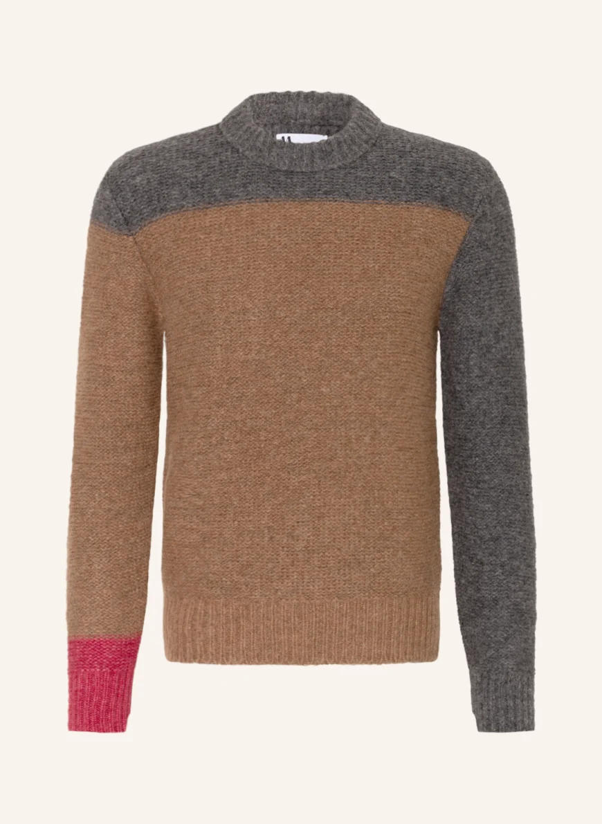 DOPPIAA Pullover AAPPIO mit Alpaka in grau/ braun
