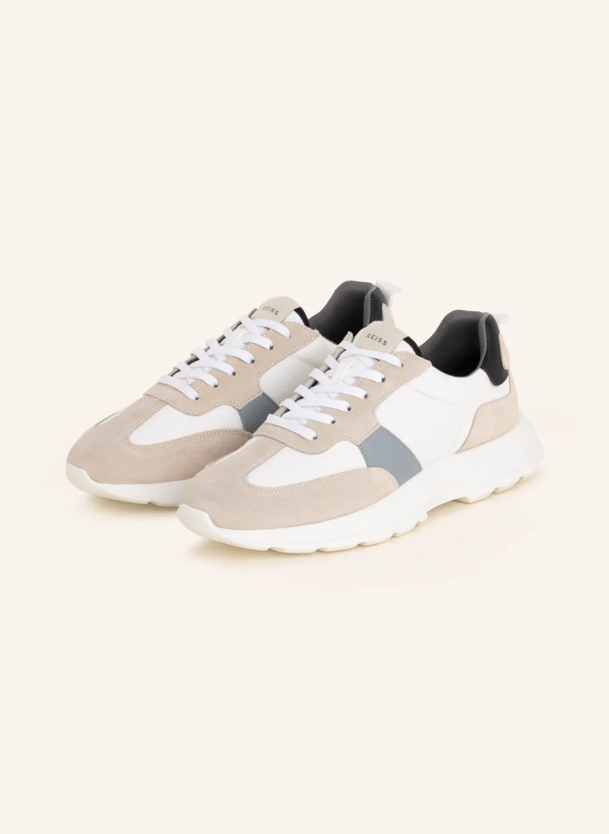 REISS Sneaker EVO in weiss/ beige/ blaugrau