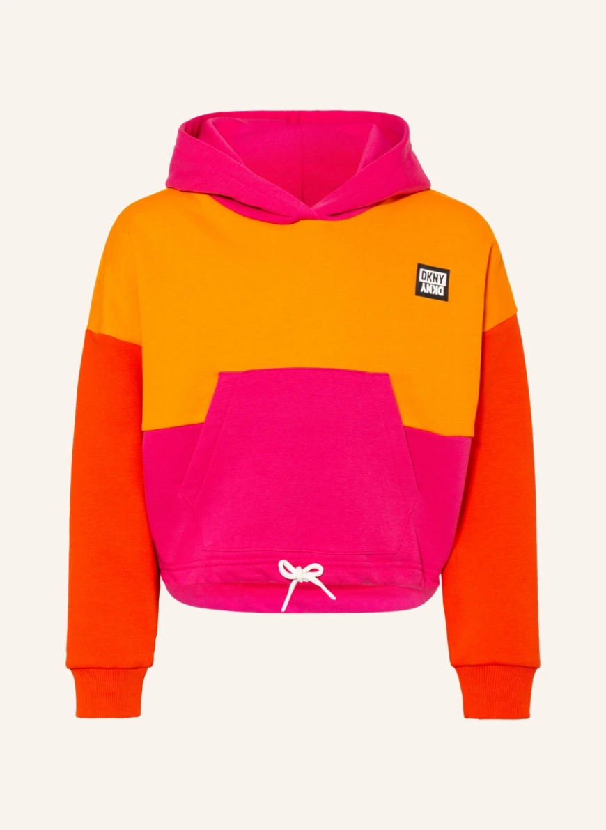 DKNY Hoodie in orange/ pink