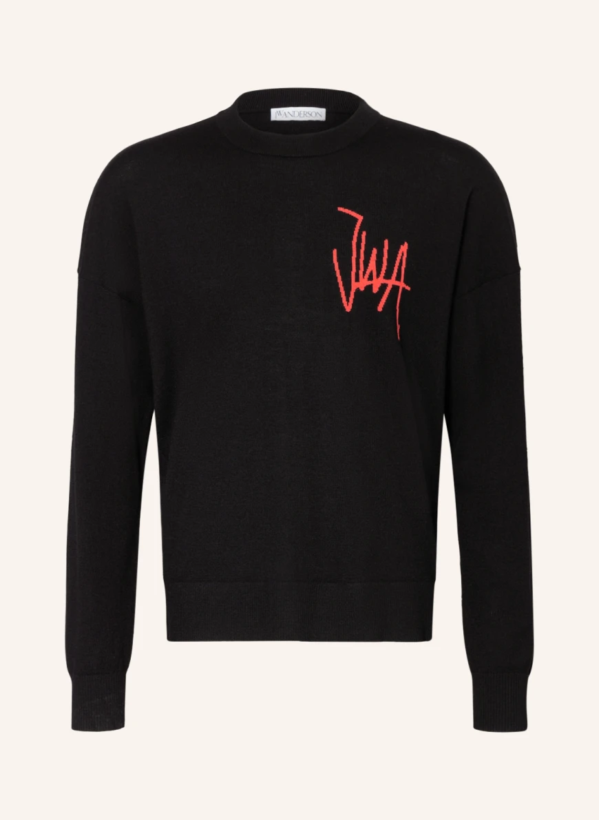 JW ANDERSON Pullover in schwarz/ rot