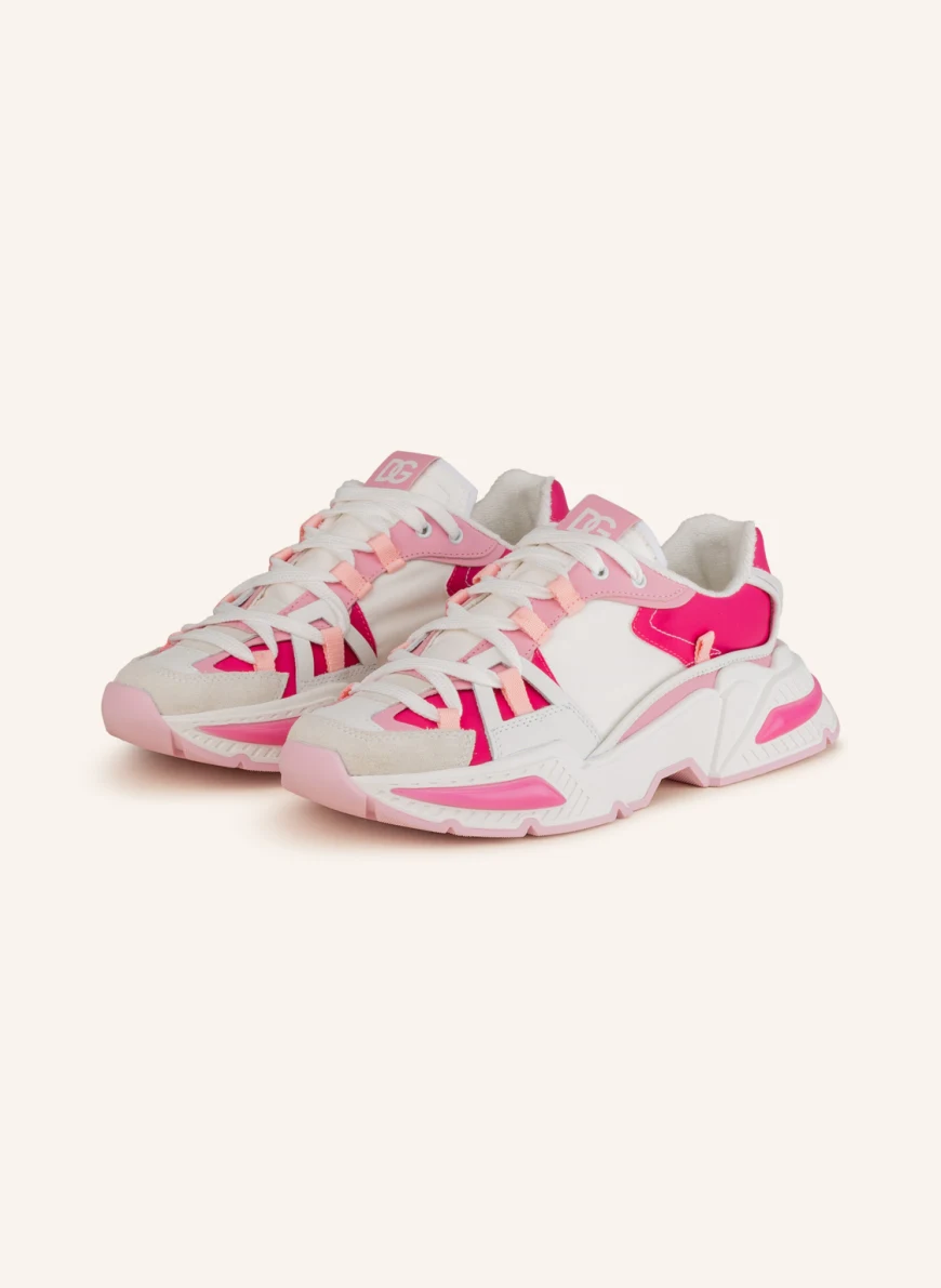 DOLCE & GABBANA Sneaker AIRMASTER in weiss/ pink/ rosa