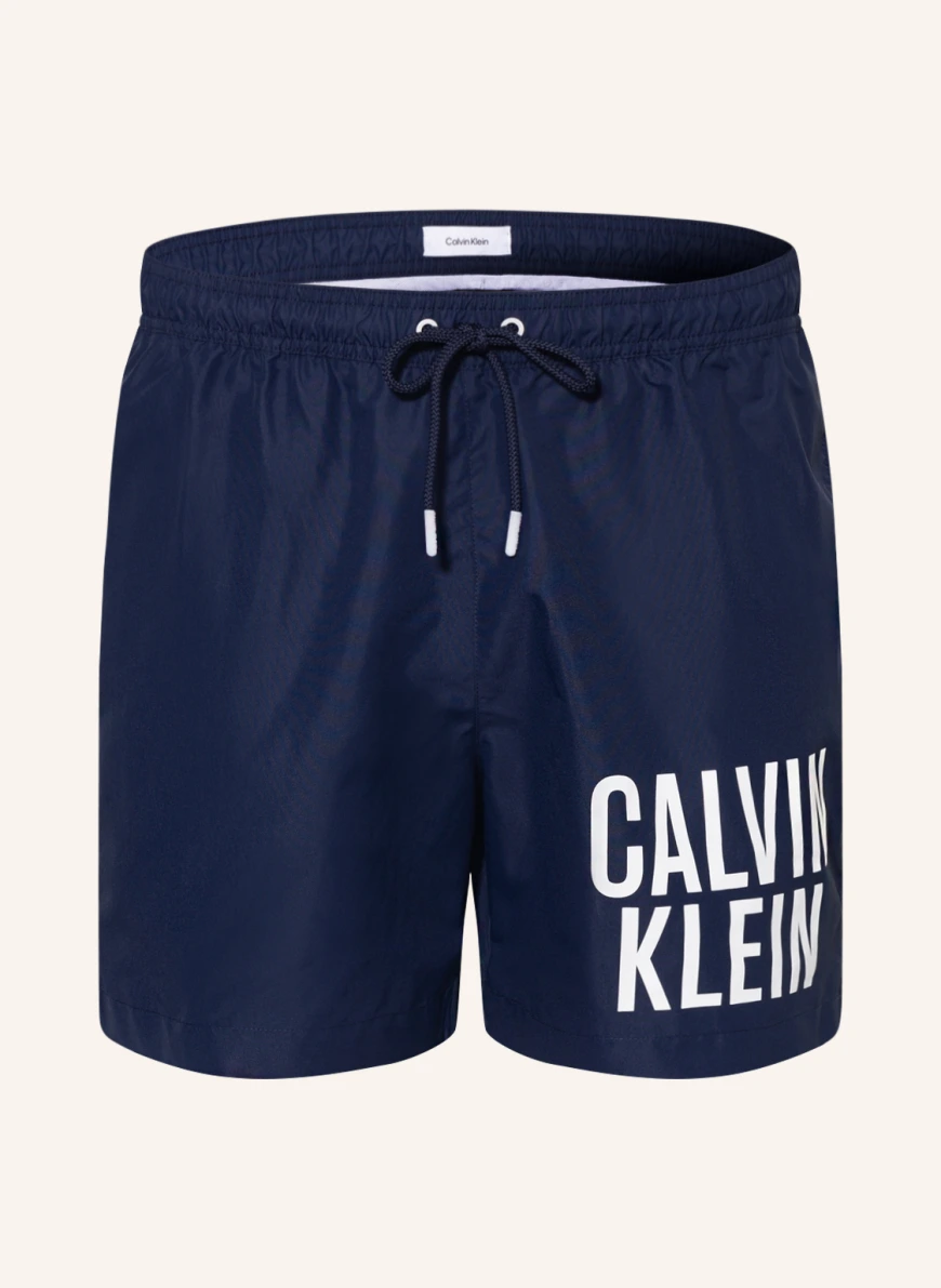 Calvin Klein Badeshorts INTENSE POWER in dunkelblau/ weiss