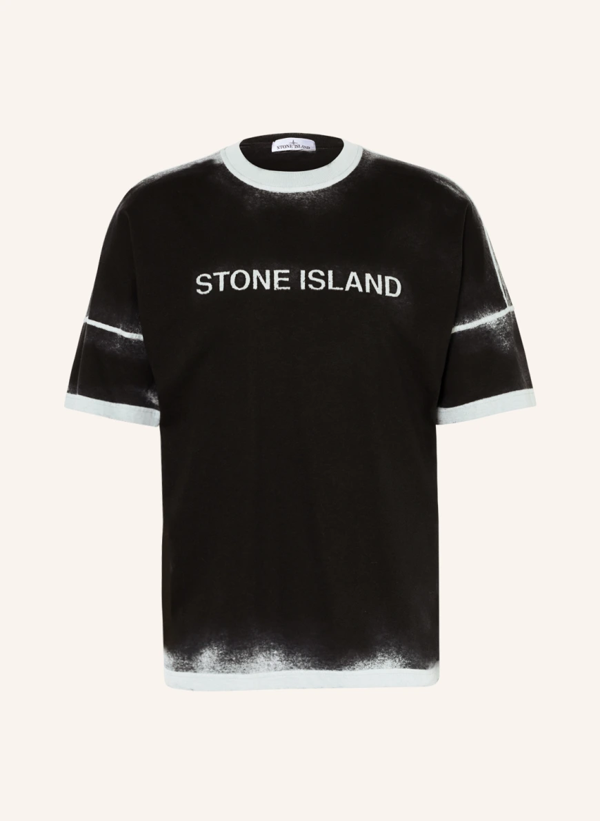STONE ISLAND Oversized-Shirt in schwarz/ blaugrau