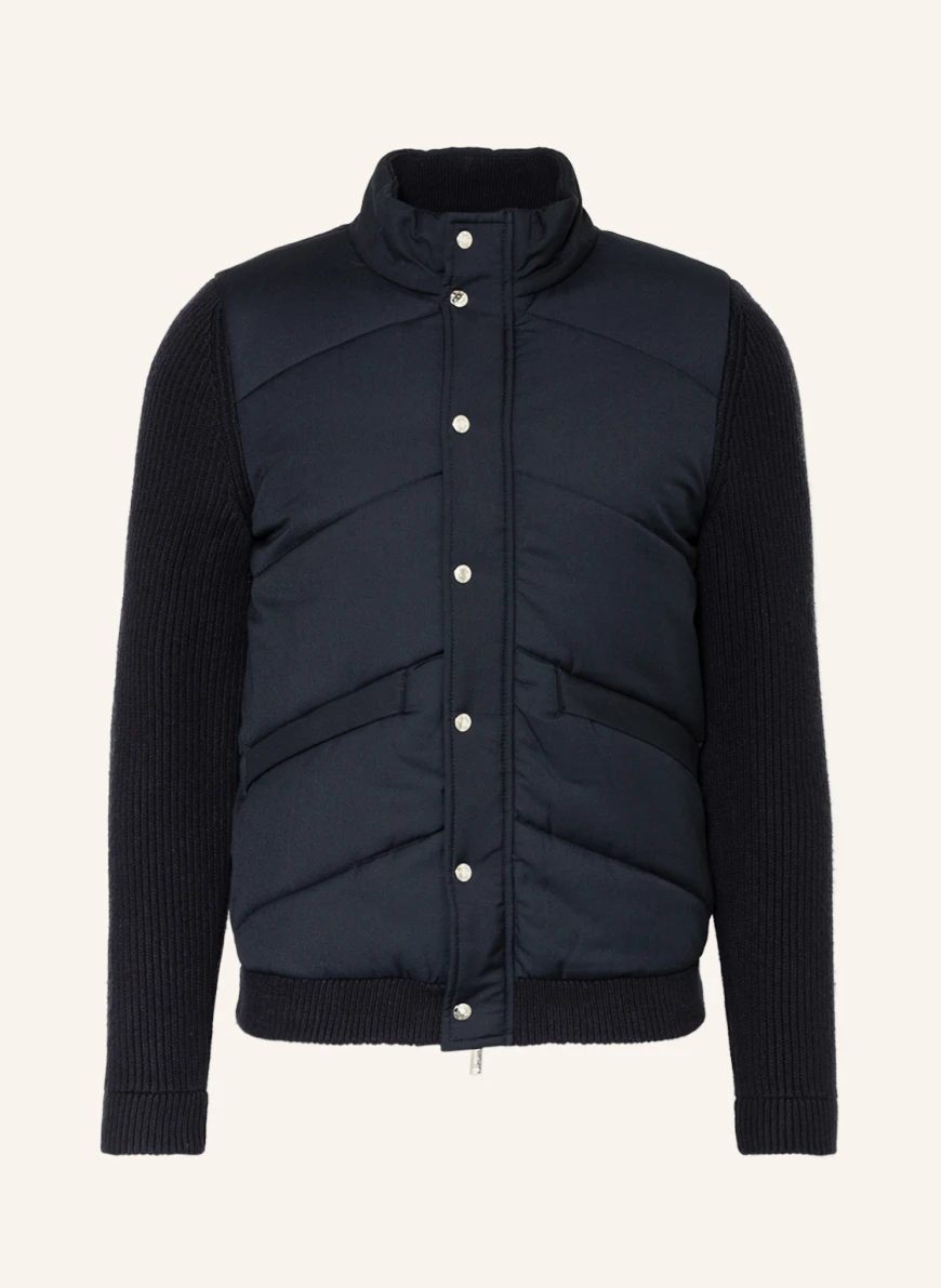 REISS Steppjacke SINCLAIR im Materialmix in dunkelblau