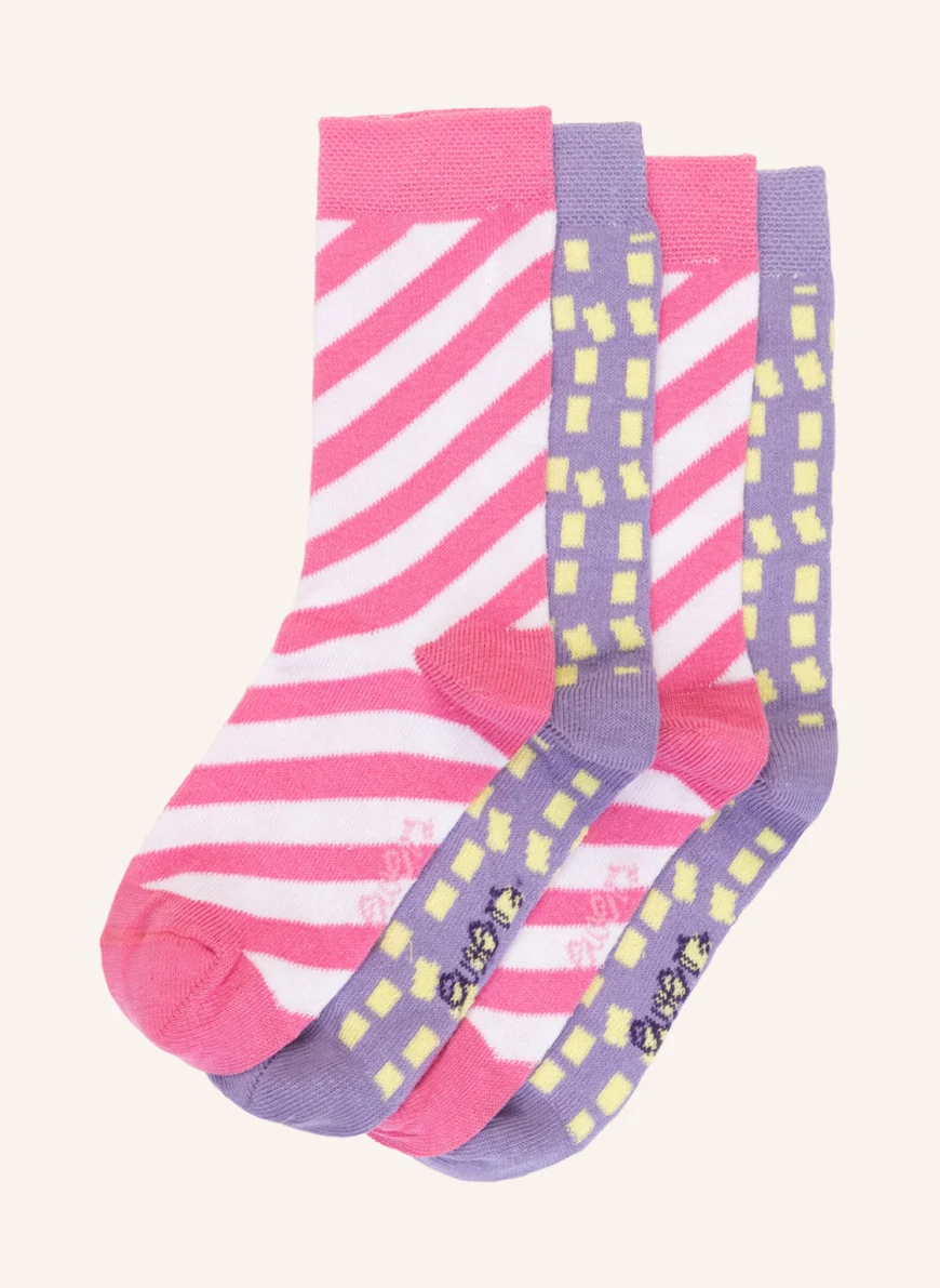 ewers COLLECTION 4er-Pack Socken in helllila/ gelb/ pink