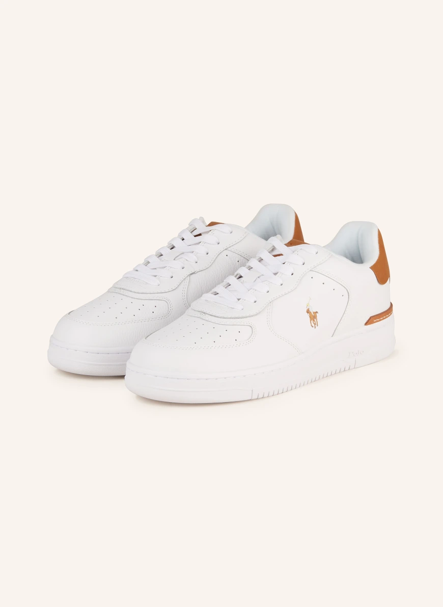 POLO RALPH LAUREN Sneakers WHITE / COGNAC