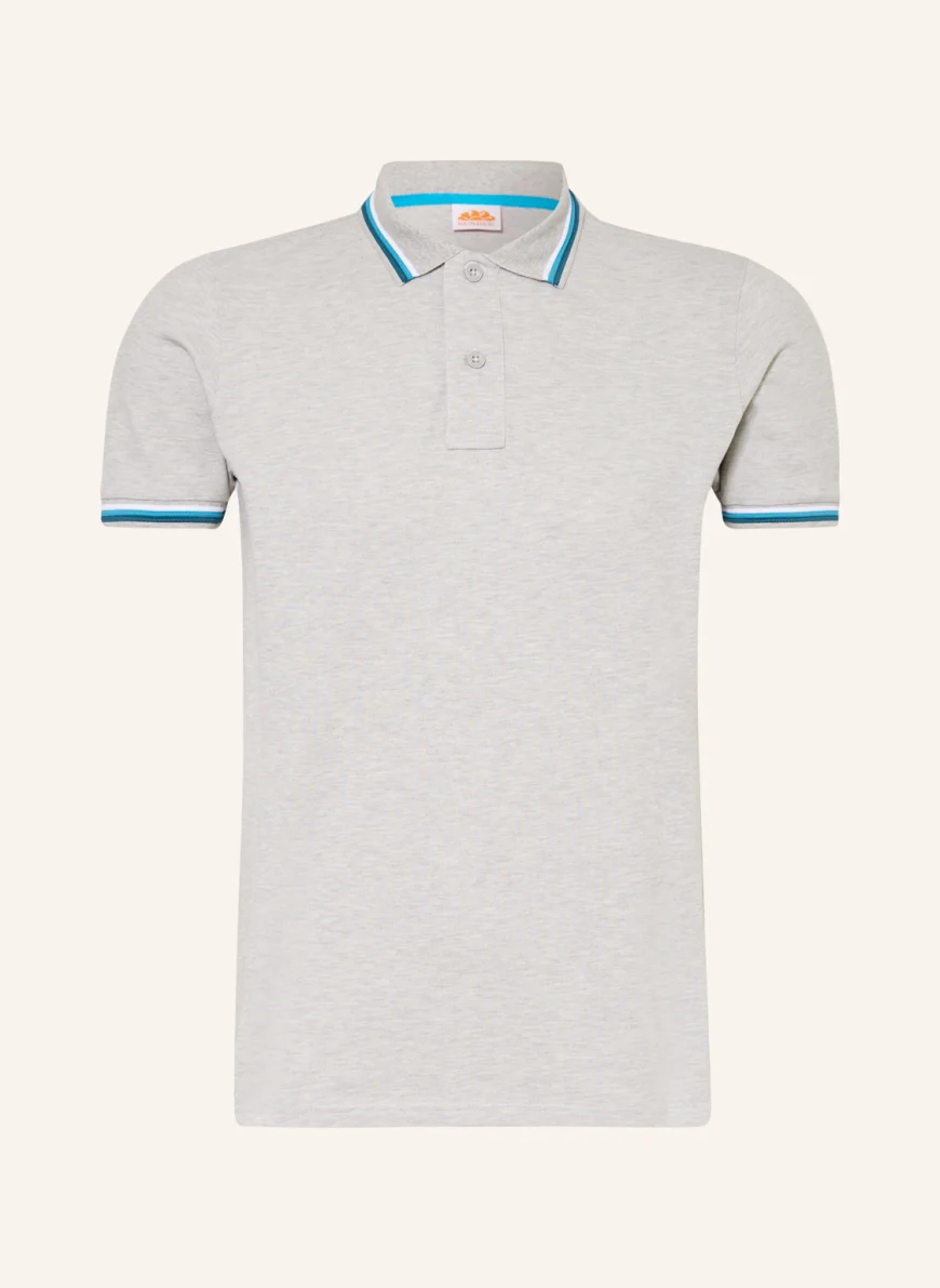 SUNDEK Piqué-Poloshirt BRICE Regular Fit in hellgrau