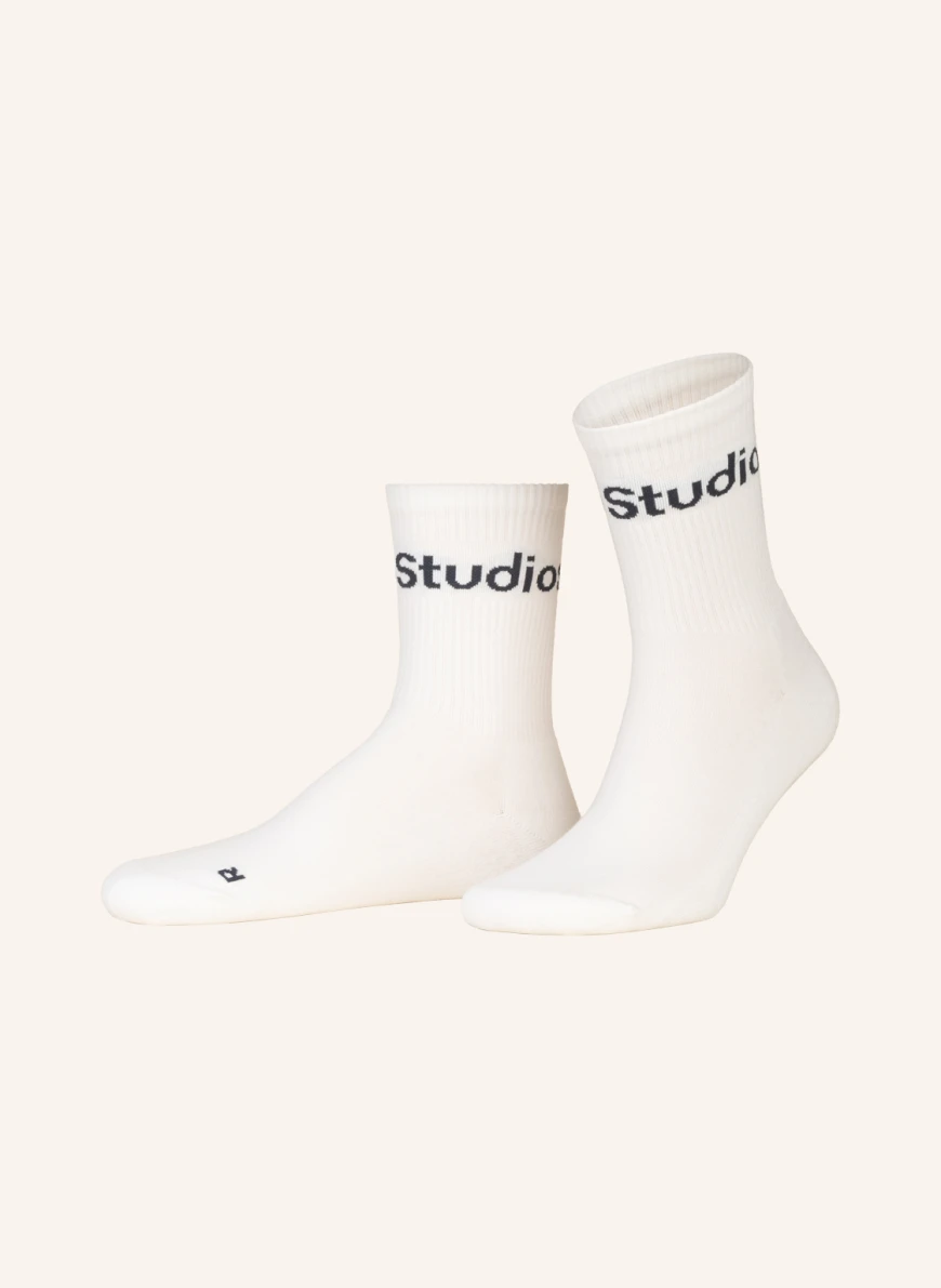 Acne Studios Socken in weiss/ dunkelgrau