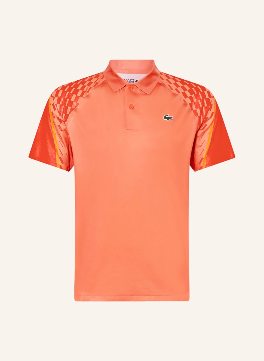 LACOSTE Funktions-Poloshirt in orange/ rot