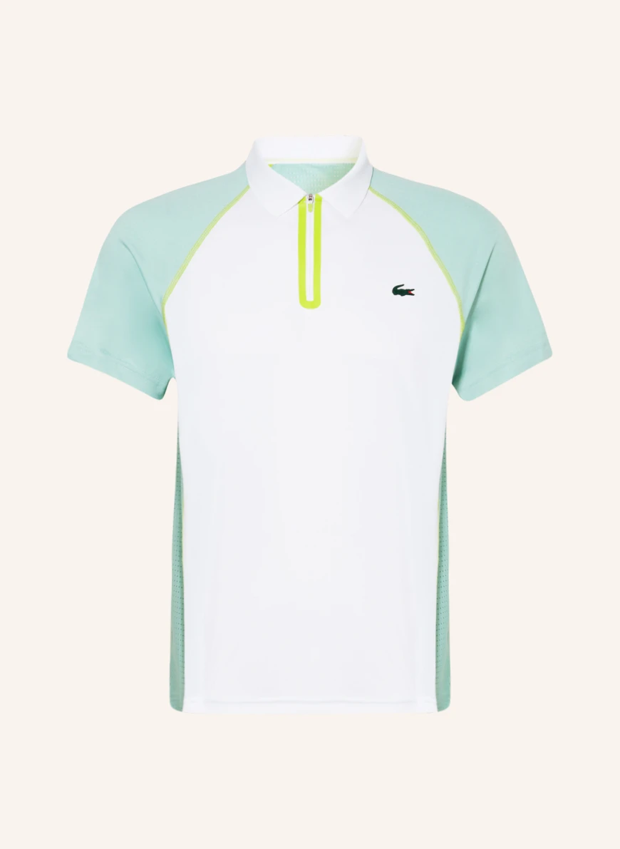 LACOSTE Funktions-Poloshirt in weiss/ mint