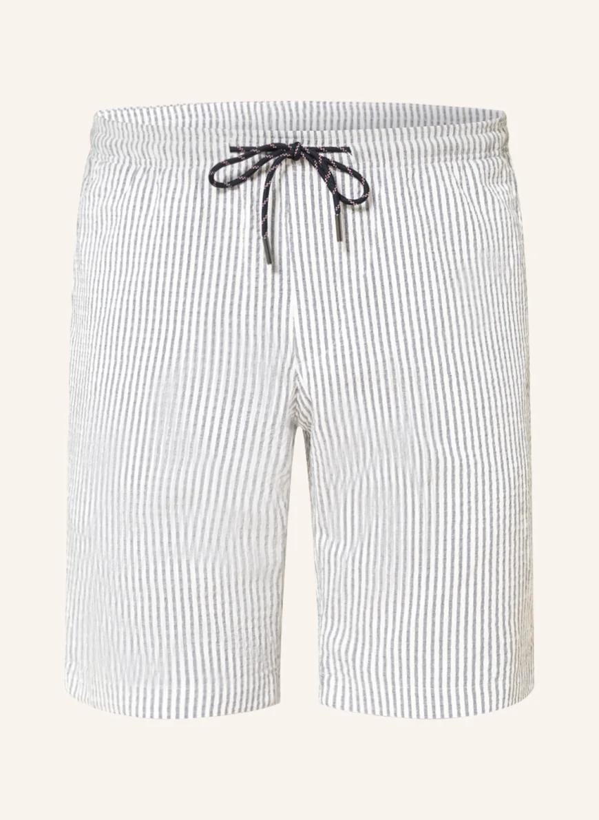 TOMMY HILFIGER Shorts Relaxed Tapered Fit in weiss/ dunkelblau