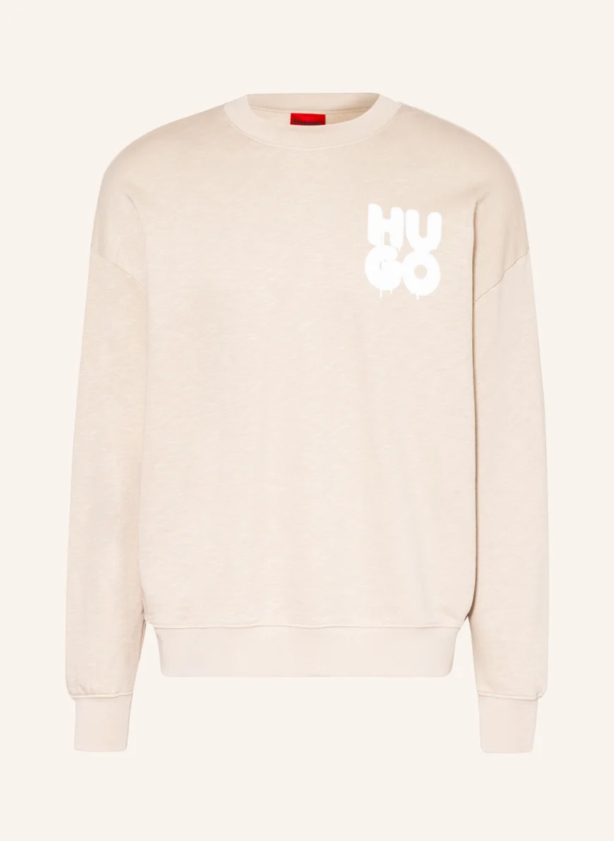 HUGO Sweatshirt DARAZ in beige/ weiss