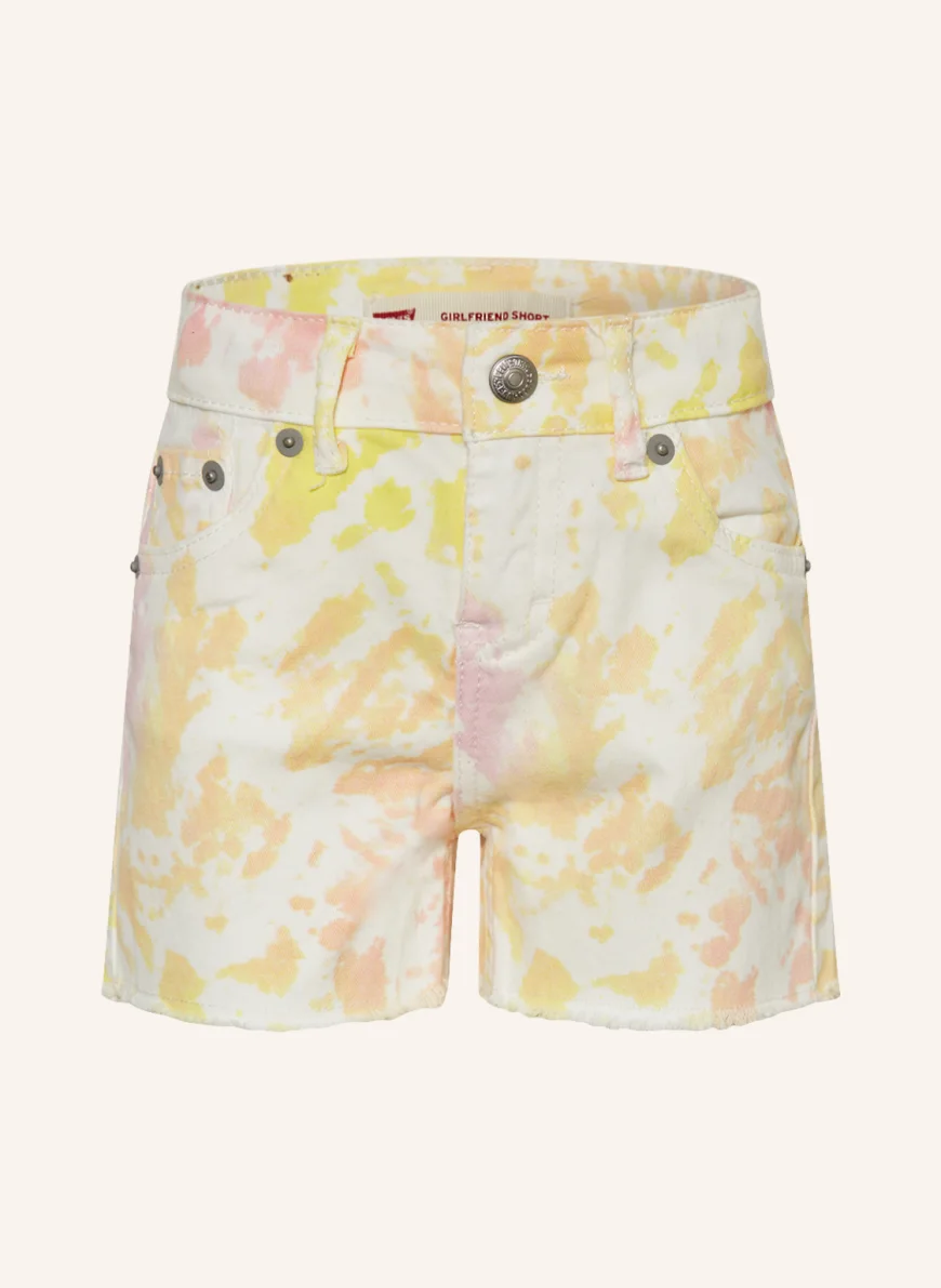 Levi's® Shorts in weiss/ gelb/ pink