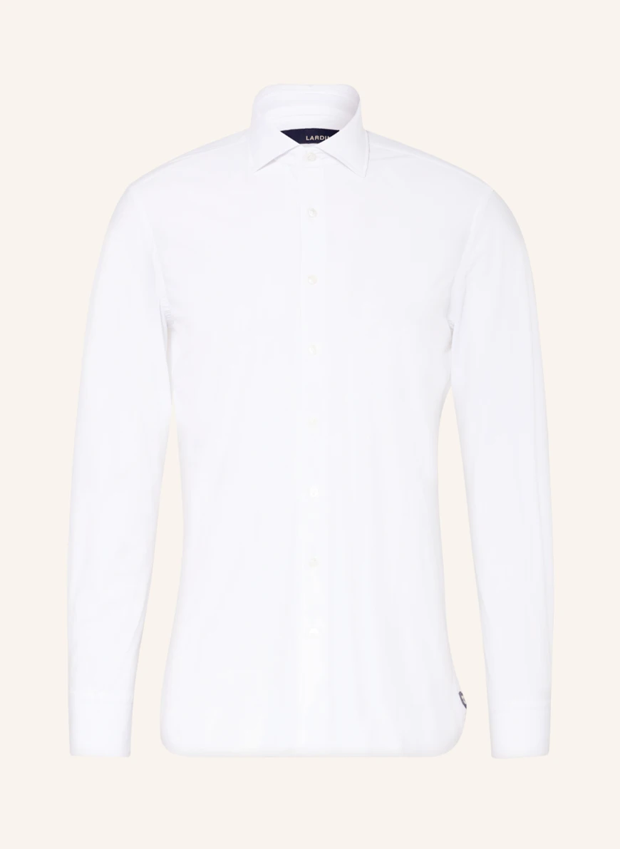 LARDINI Jerseyhemd Extra Slim Fit in weiss