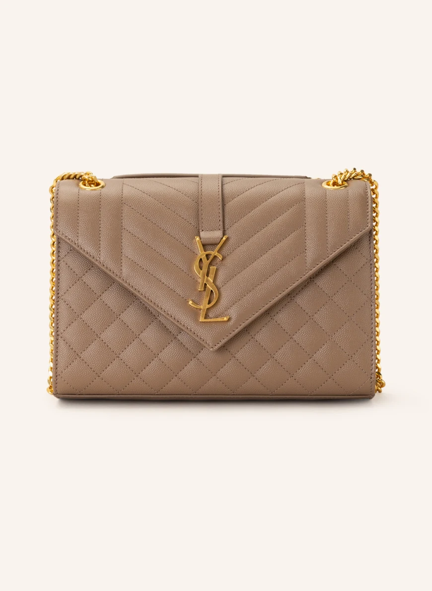 SAINT LAURENT Umhängetasche ENVELOPE MEDIUM in taupe