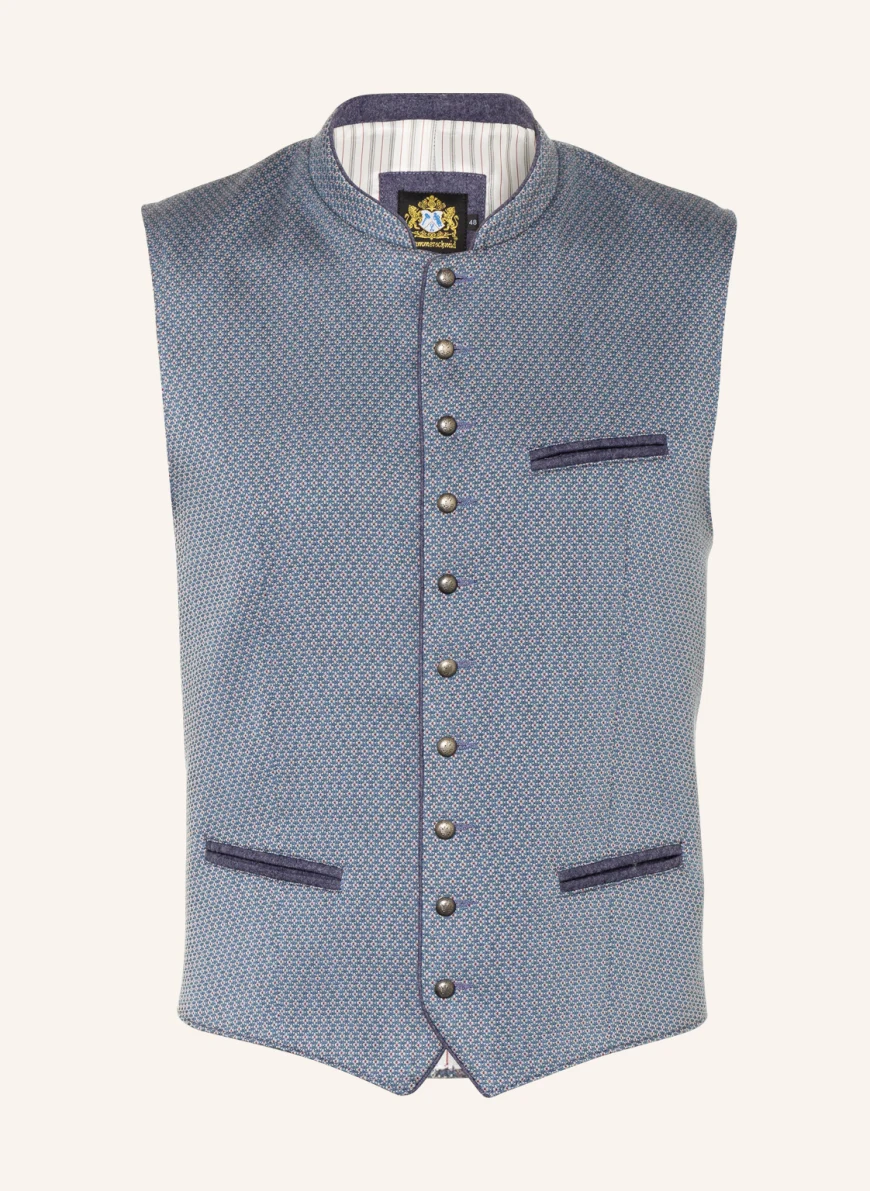 Hammerschmid Trachtenweste JÖRG Extra Slim Fit in dunkelblau/ beige