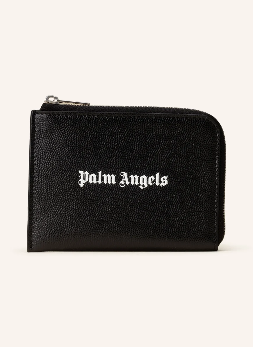 Palm Angels Set: Geldbörse und Kartenetui in schwarz/ weiss