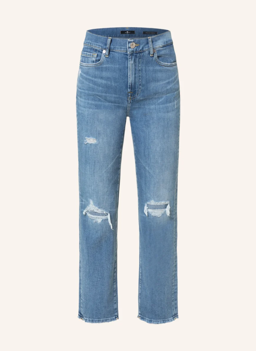 7 for all mankind Destroyed-Jeans in sk light blue