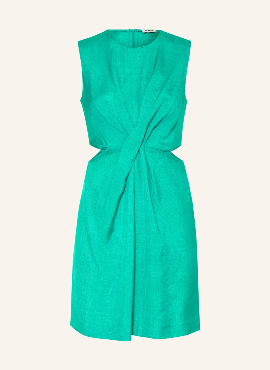 SANDRO Kleid mit Cut-outs in grün