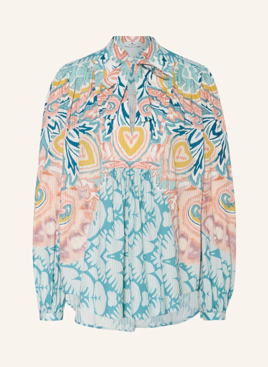 ETRO Bow-tie blouse WHITE / MINT / LIGHT RED