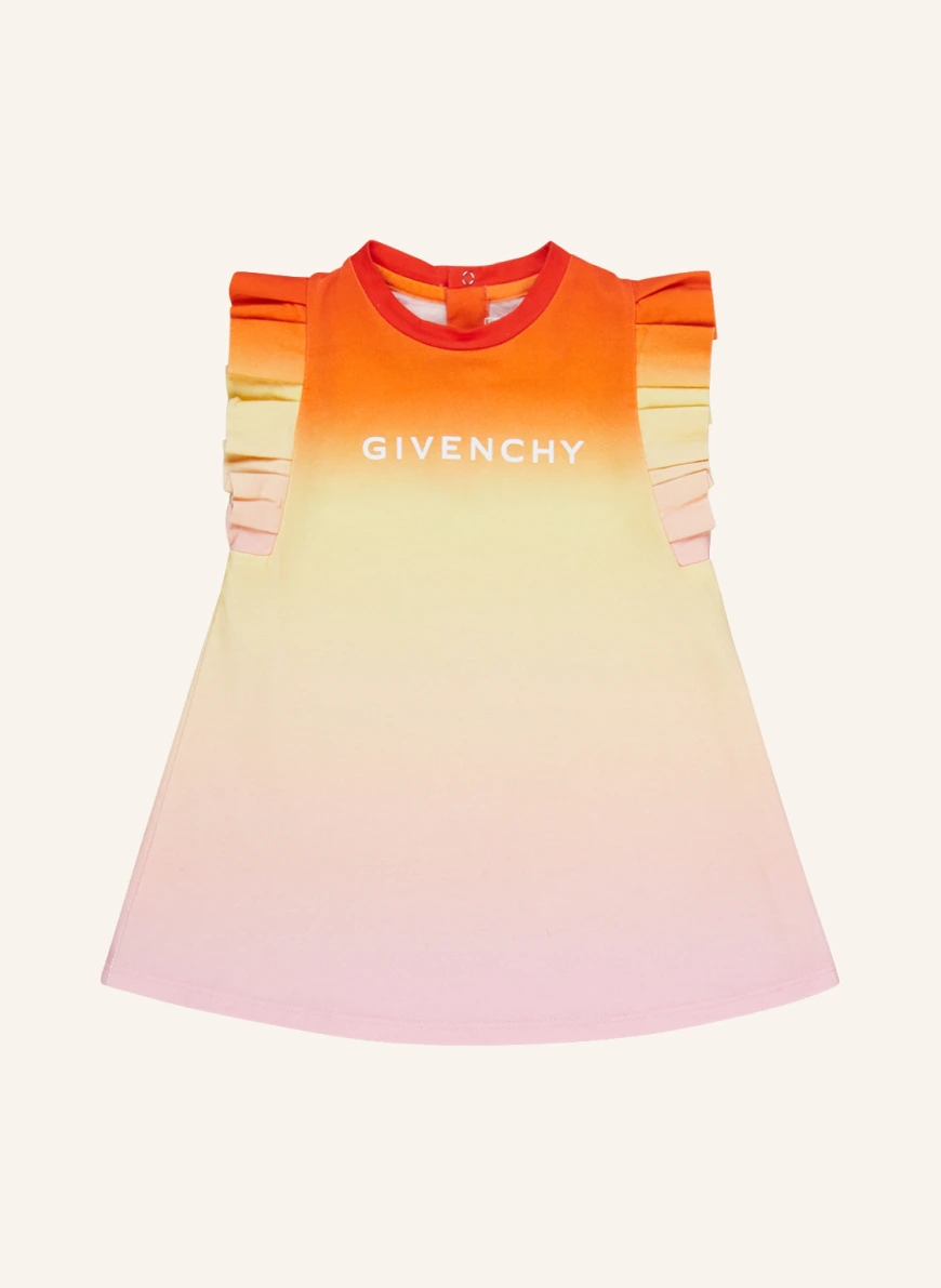 GIVENCHY Kleid in orange/ gelb/ rosa