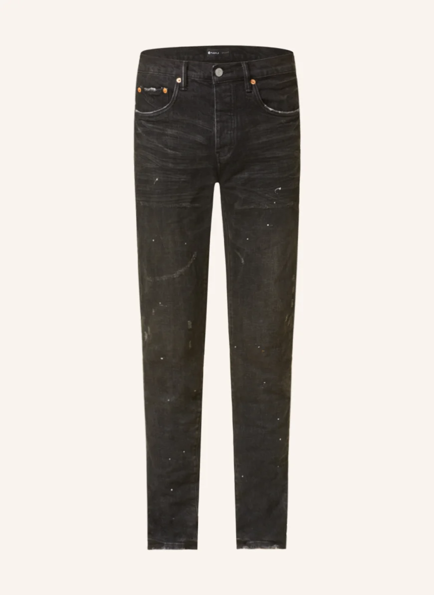 PURPLE BRAND Destroyed Jeans Extra Slim Fit in schwarz