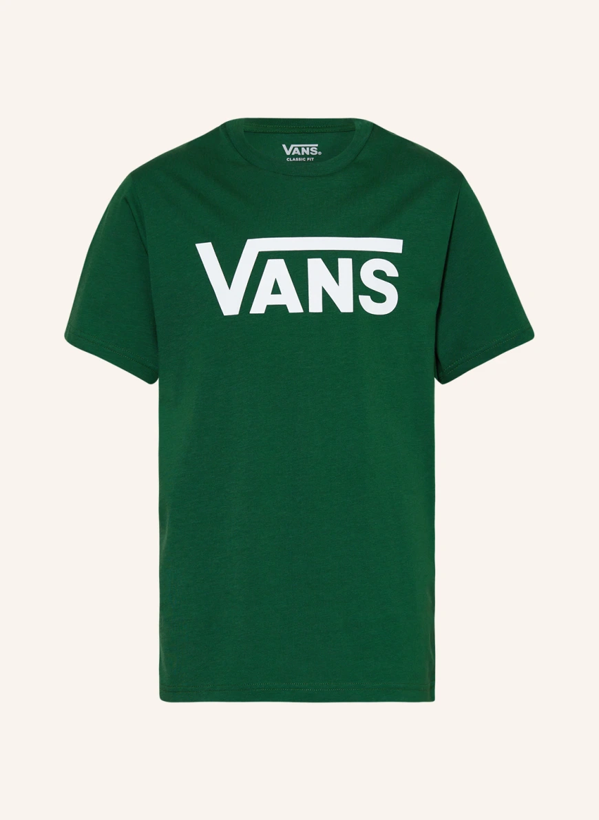 VANS T-Shirt in grün/ weiss