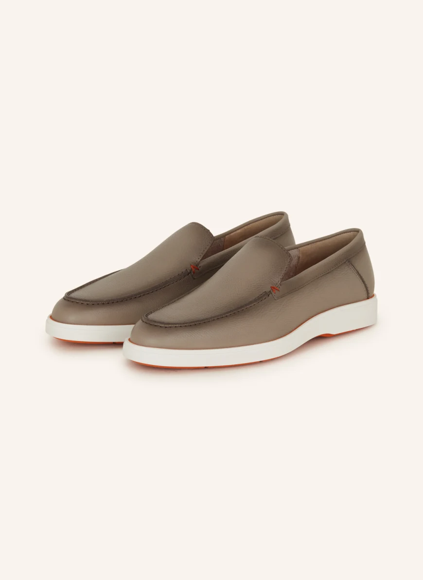 Santoni Slipper DRAIN in braun