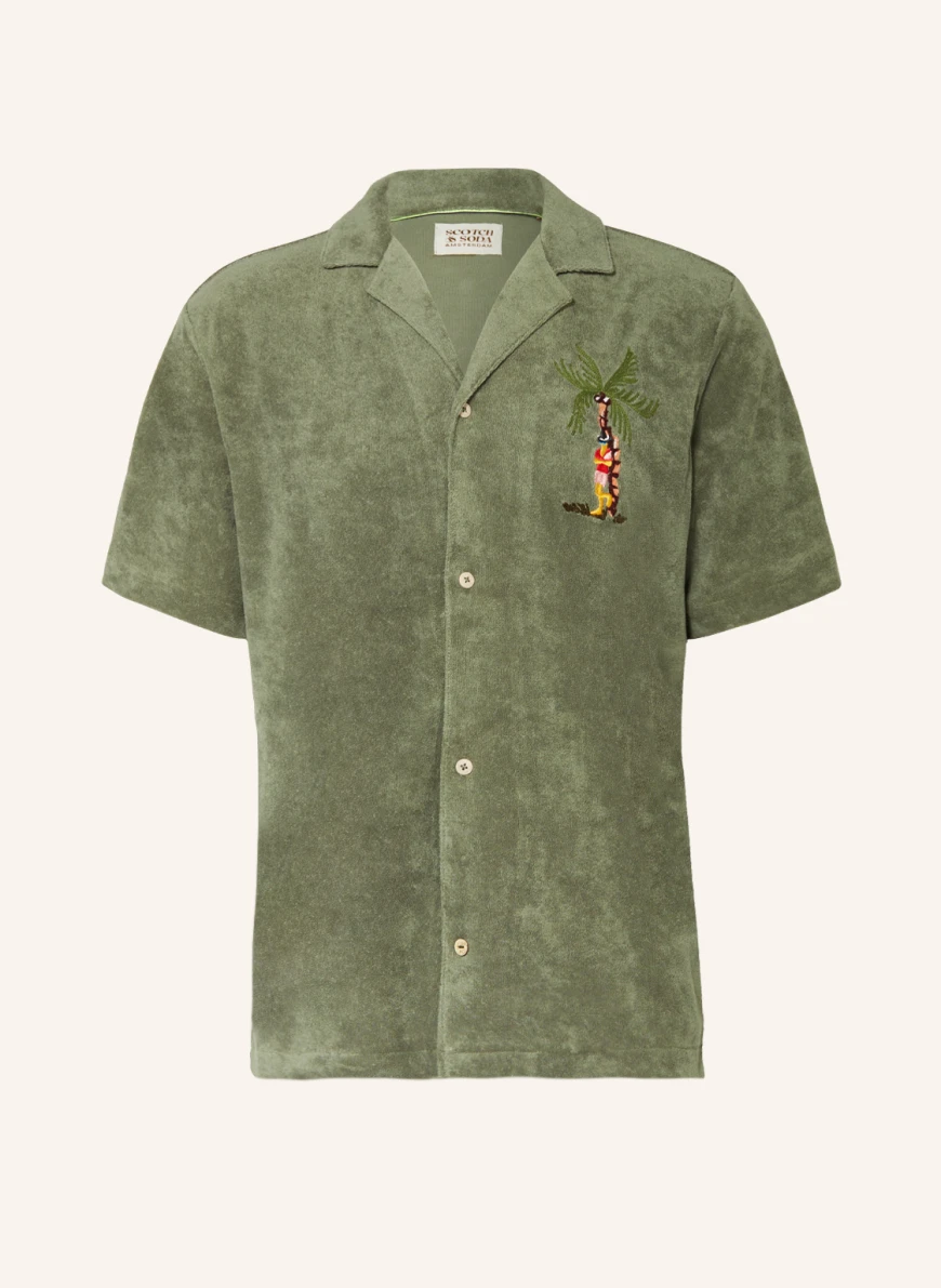 SCOTCH & SODA Resorthemd Comfort Fit aus Frottee in hellgrün