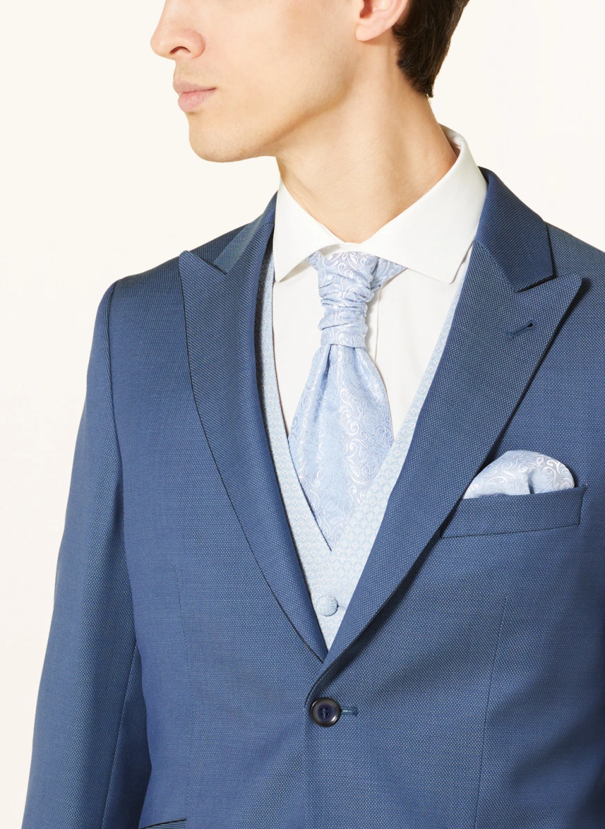 WILVORST Set: Krawatte und Einstecktuch in hellblau