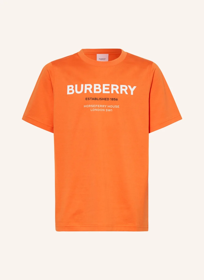 BURBERRY T-Shirt in orange/ weiss