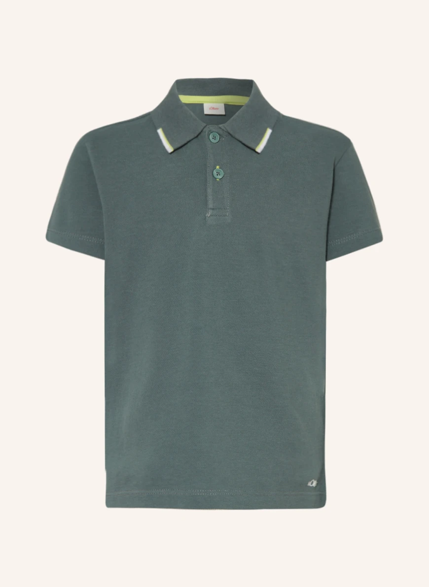 s.Oliver RED Piqué-Poloshirt in grün