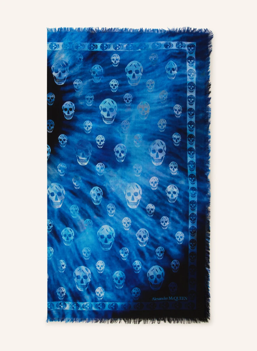 Alexander McQUEEN Tuch in schwarz/ blau