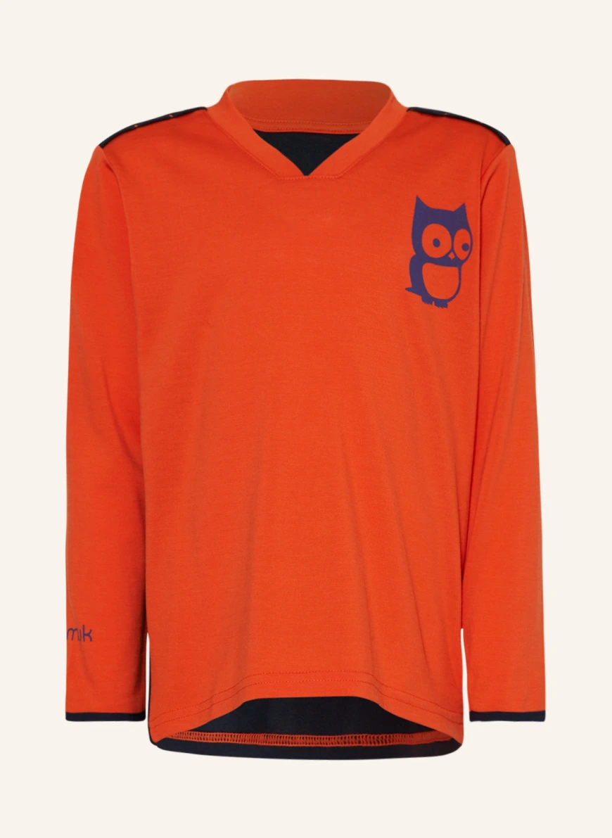 namuk Longsleeve LUKE in orange/ dunkelblau