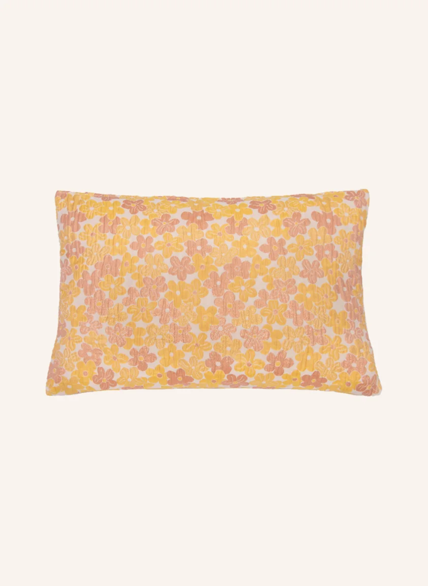 DAGNY Dekokissenhülle mit Glitzergarn in creme/ gelb/ hellorange