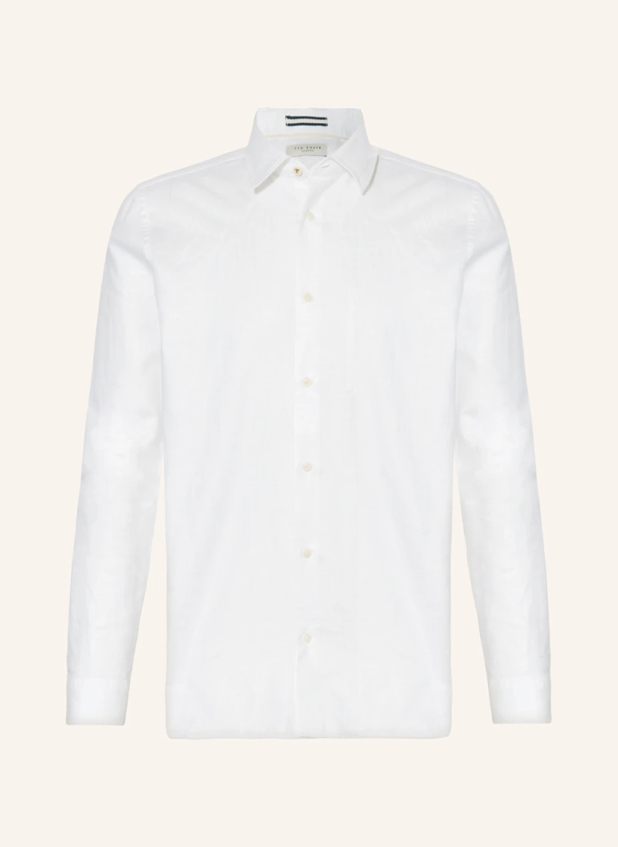 TED BAKER Hemd KINGWEL Regular Fit mit Leinen in weiss TED BAKER Hemd KINGWEL Regular Fit mit Leinen in weiss