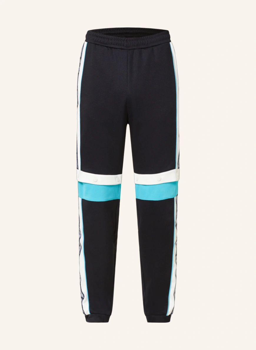 FENDI Track Pants mit abnehmbaren Beinenden in dunkelblau/ weiss/ blau