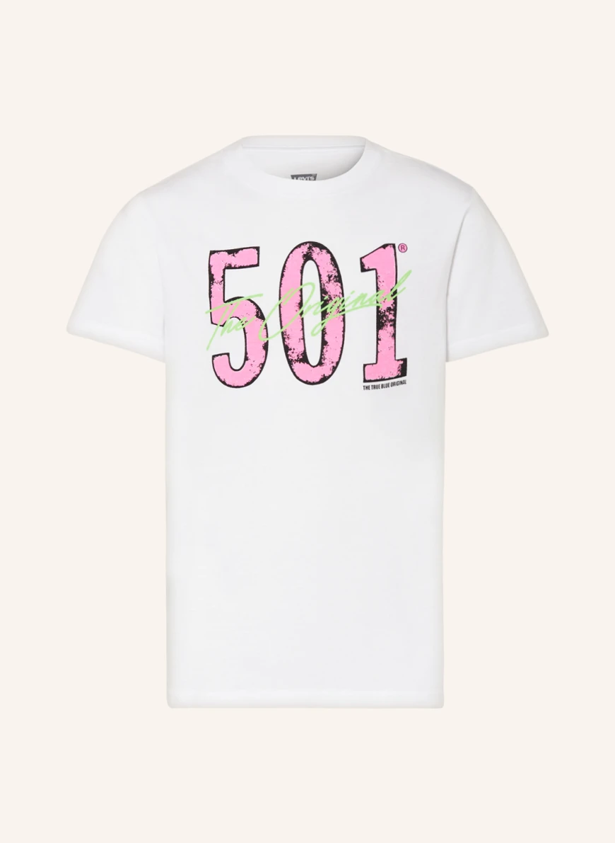 Levi's® T-Shirt 501 ORIGINAL in weiss/ neonpink