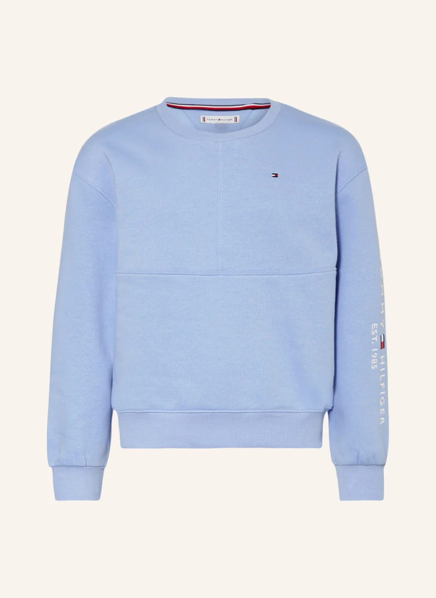 TOMMY HILFIGER Sweatshirt in hellblau/ weiss