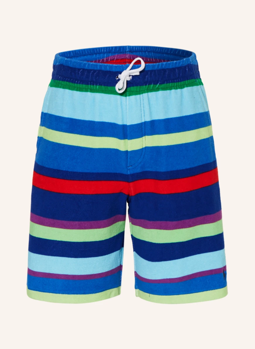 POLO RALPH LAUREN Frotteeshorts in blau/ grün/ lila