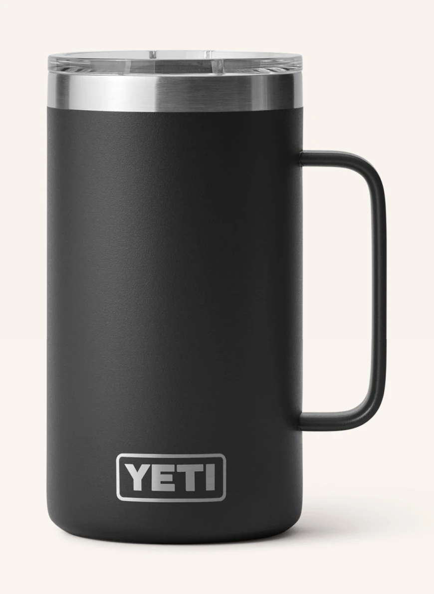 YETI Thermobecher RAMBLER® in schwarz/ silber