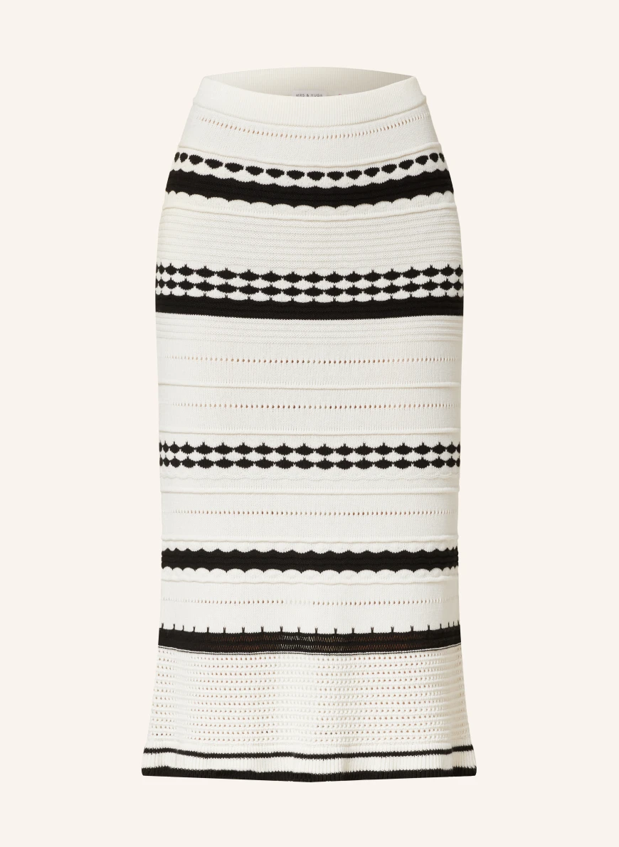 MRS & HUGS Knit skirt ECRU / BLACK