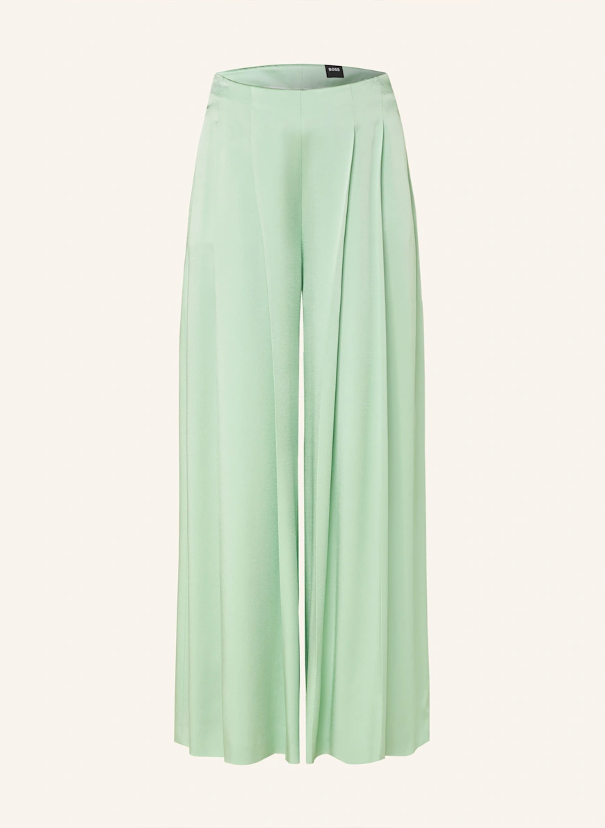 BOSS Marlene-byxor TETOSA i satin MINT