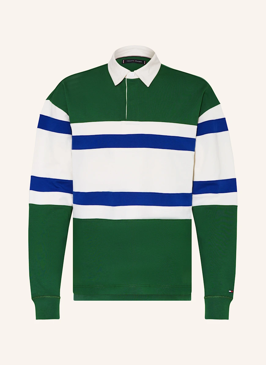 TOMMY HILFIGER Rugby shirt DARK GREEN / WHITE / DARK BLUE