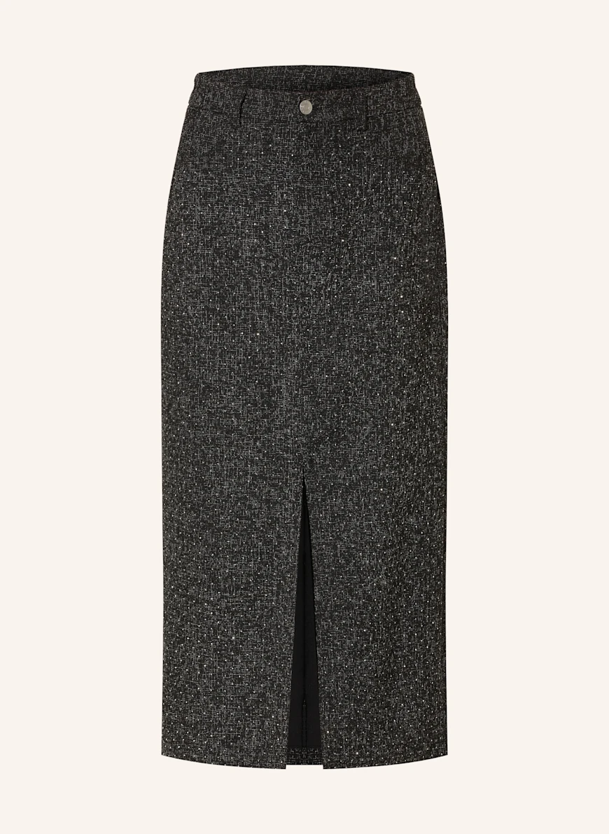 Y.A.S. Skirt with decorative gems BLACK / SILVER